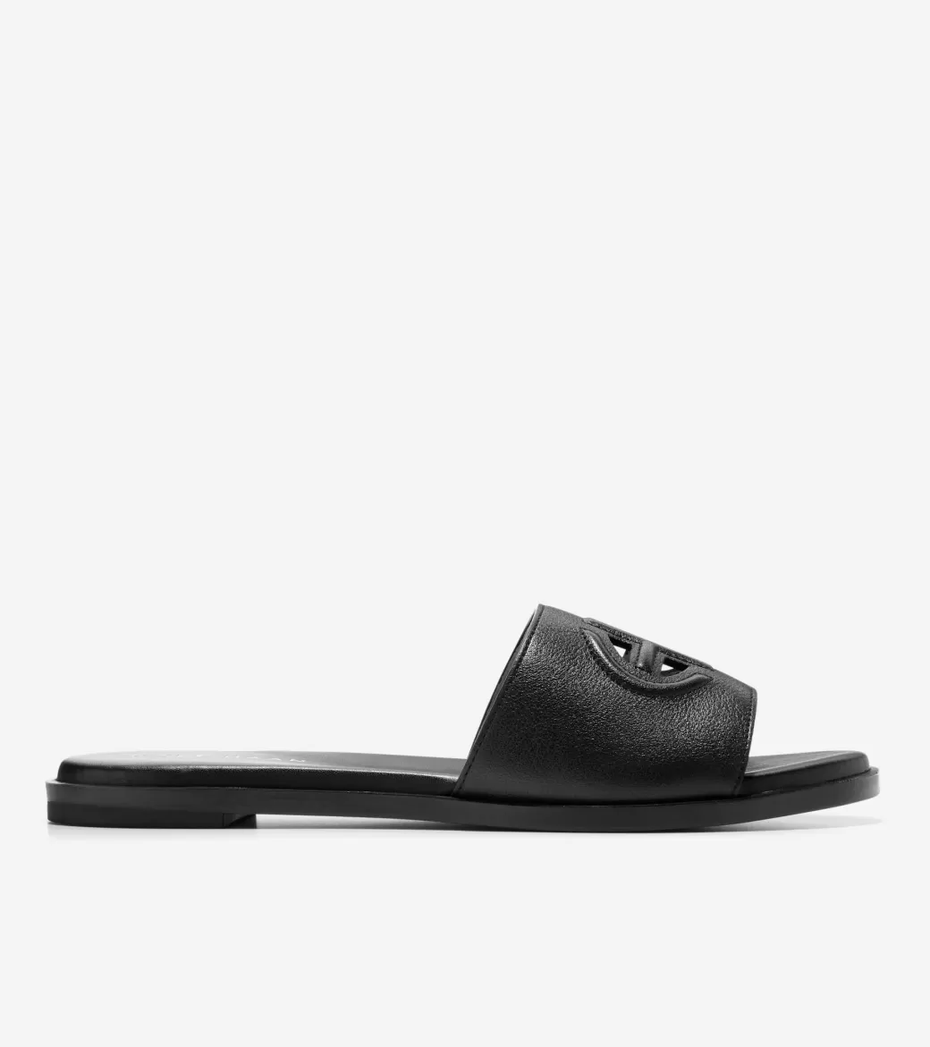 Sandalias de Piel Mujer | Women's Flynn Logo Slide Sandals-Cole Haan Clearance