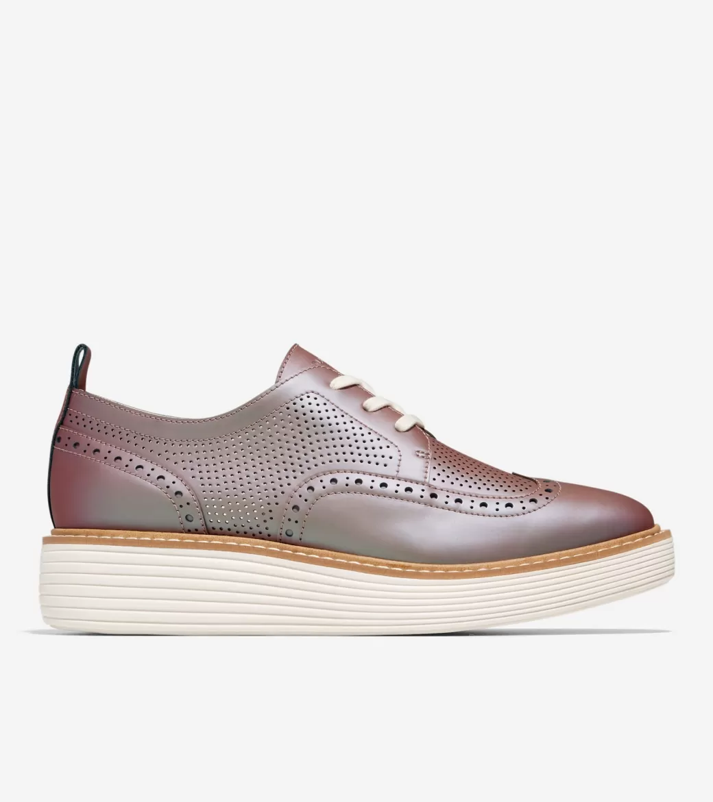 Woman's ØriginalGrand Platform Wingtip Oxfords-Cole Haan Hot